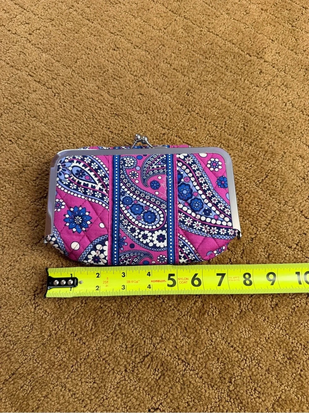 Vera Bradley Kisslock Clutch Wallet Boysenberry Pattern